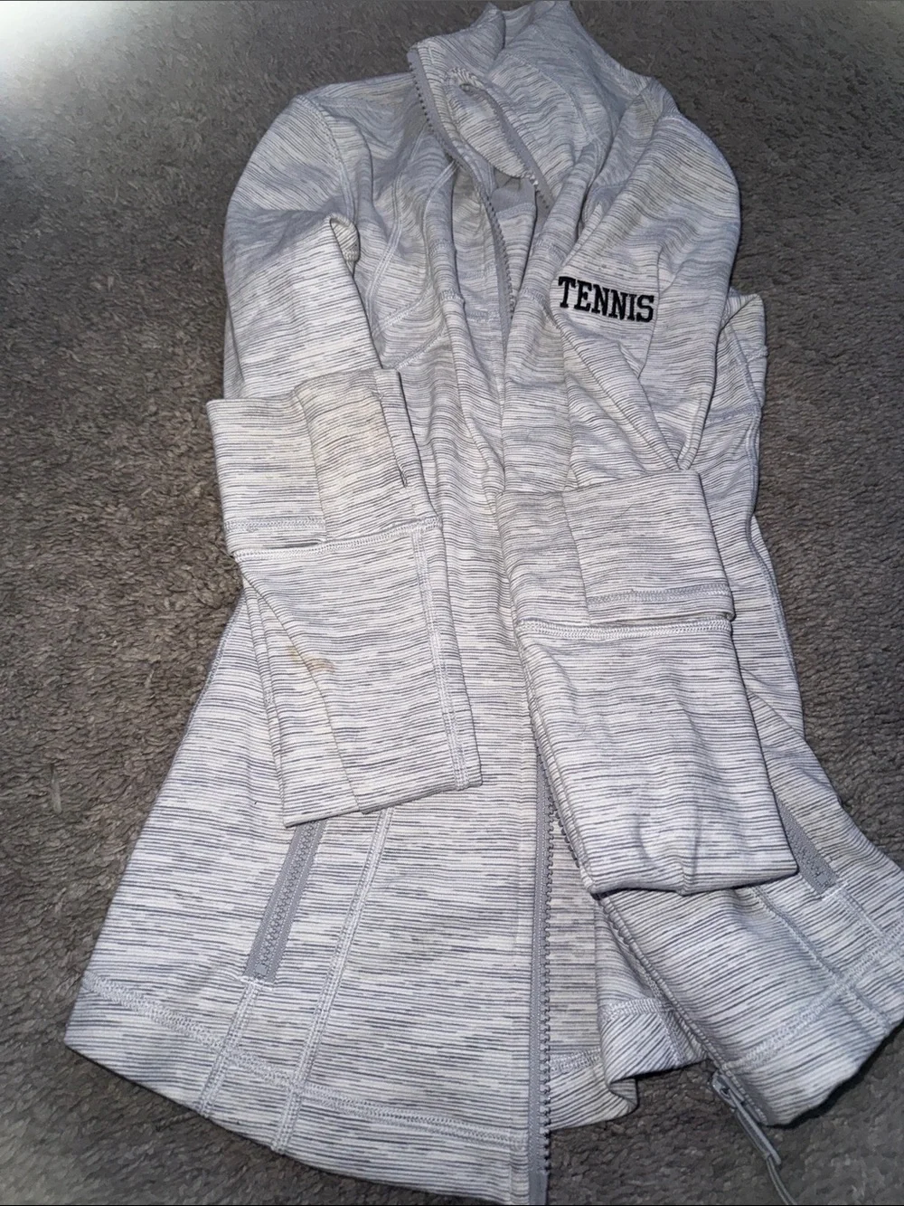 lululemon athletica Kids Light Gray 'TENNIS' Zip Hoodie